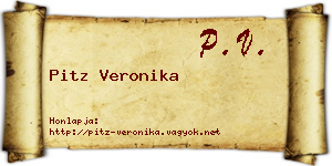 Pitz Veronika névjegykártya